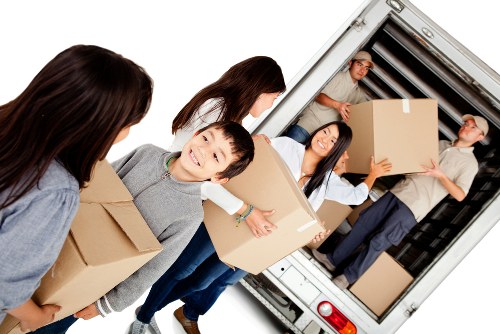 Removals van ready for a local home move in Surrey