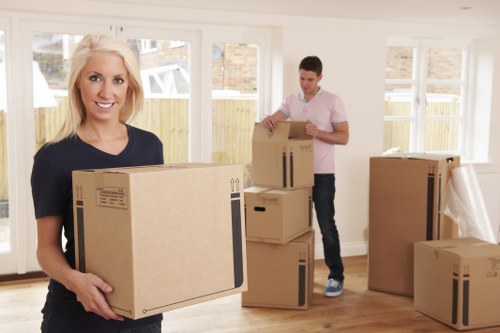 Movers planning a Surrey home removal near residential properties
