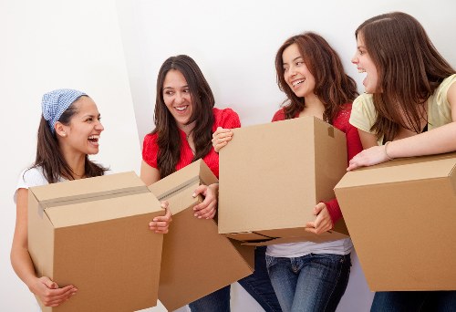 Household items being loaded for a Surrey move