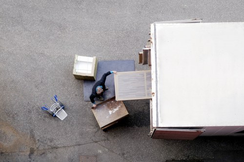 Local Surrey home move with boxes and furniture being unloaded