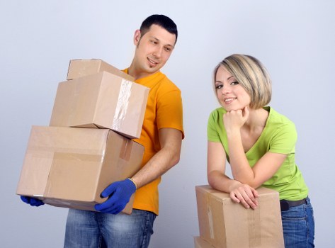 Careful loading of furniture and boxes for house removals in Surrey
