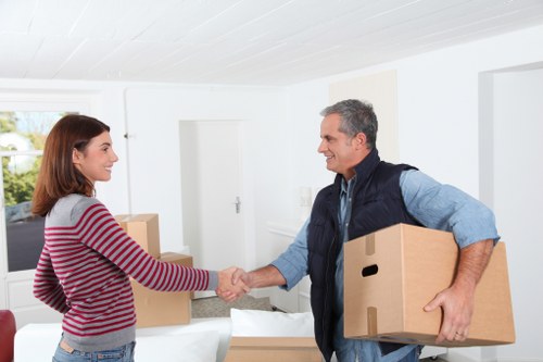 Household items being carefully loaded during a Surrey home move
