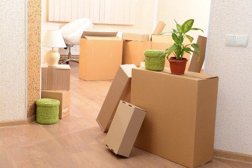 Preparing items for a Surrey man and van move