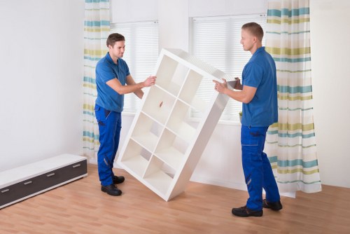 Movers handling access and parking challenges at a Surrey property