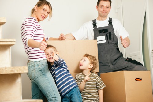 Professional movers supporting a household relocation in Surrey