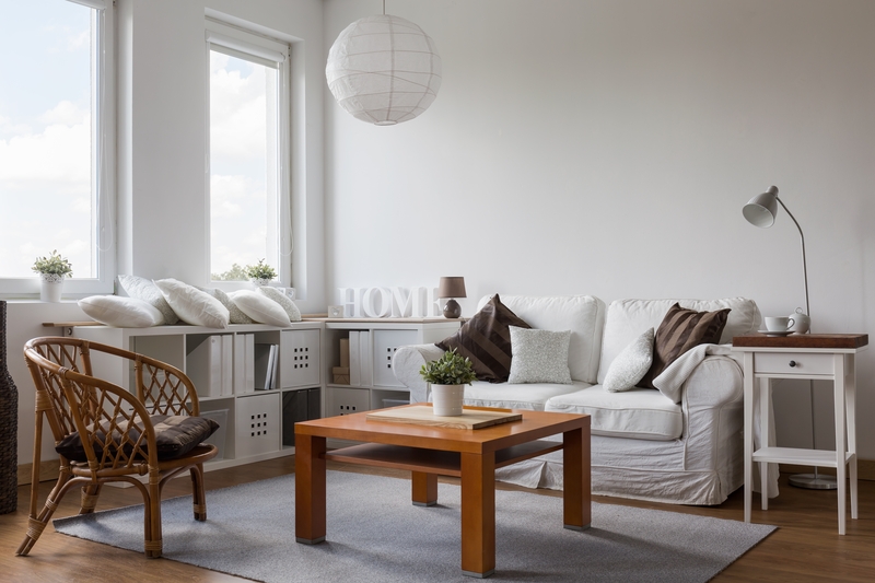 Household boxes and furniture prepared for transport